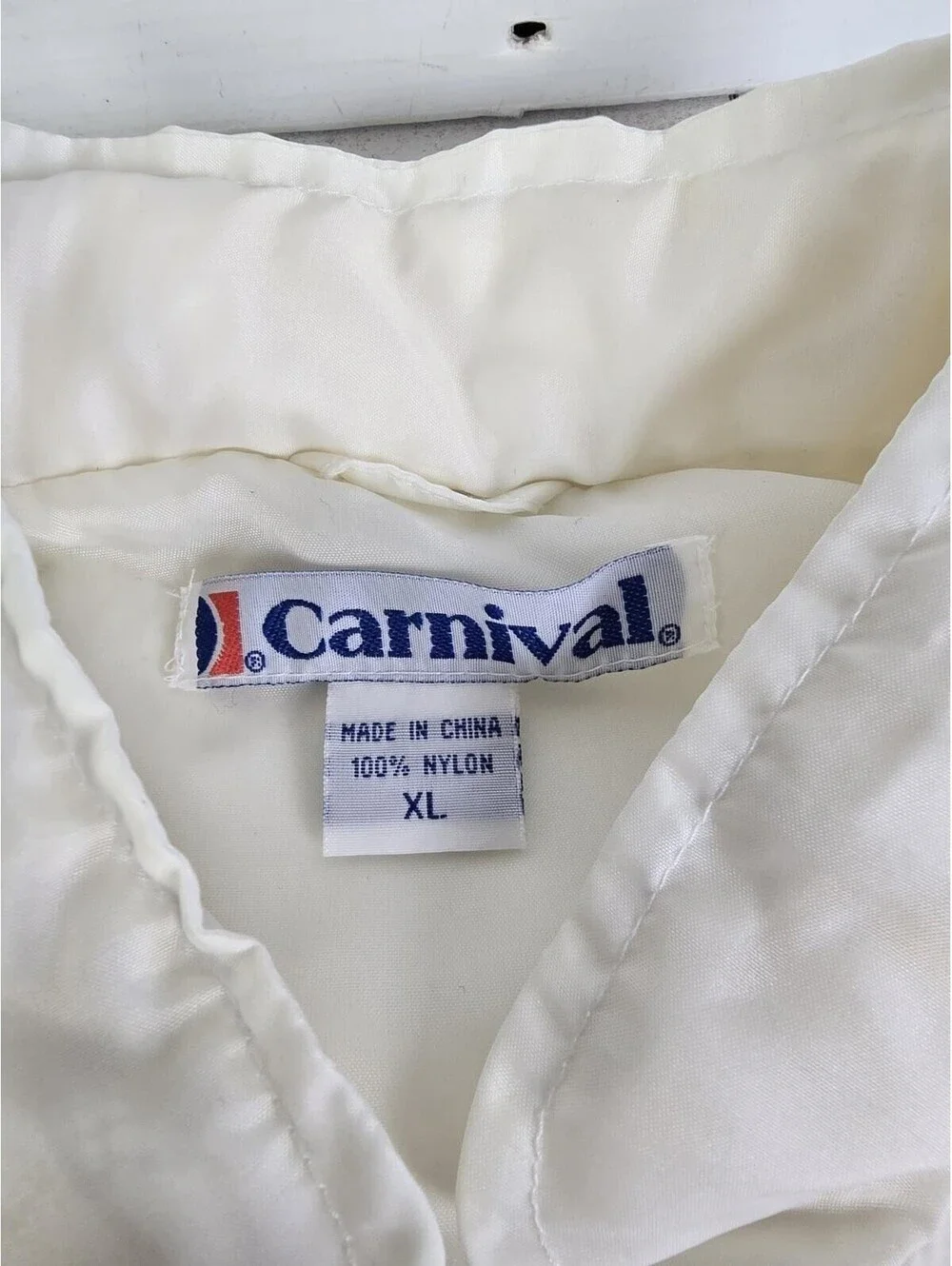 VTG Carnival Cruise Lines XL Windbreaker Jacket Nautical Nylon Zip Hood NOS
